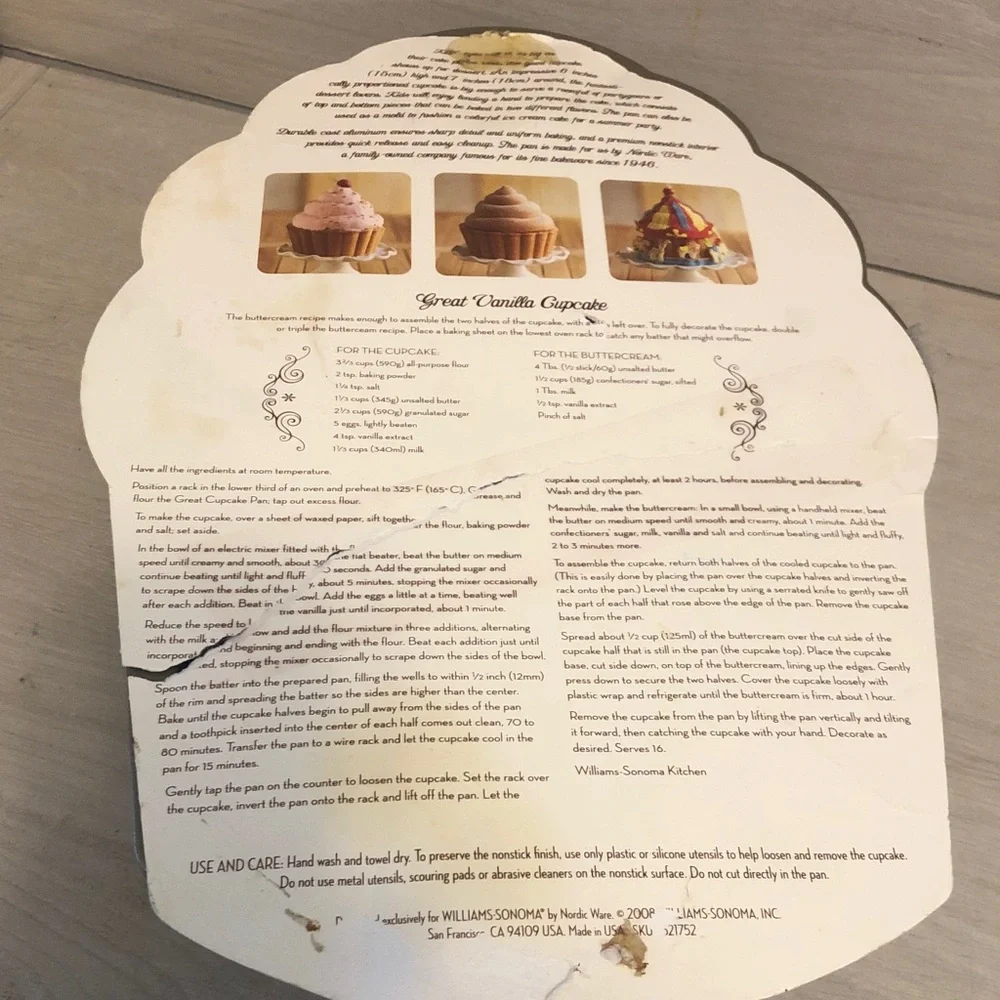 Williams Sonoma The Great Cupcake Pan by Nordic Ware Pls Read